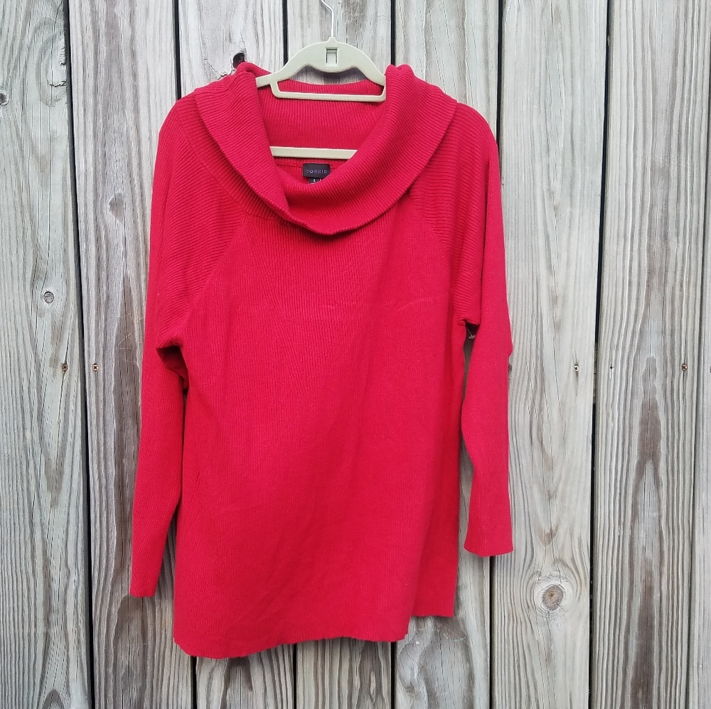 Torrid Knit Turtle Neck Red